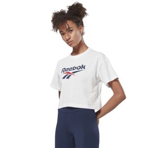 Reebok Classic Vector Crop Top Damen - Weiß - DE 128-KLH